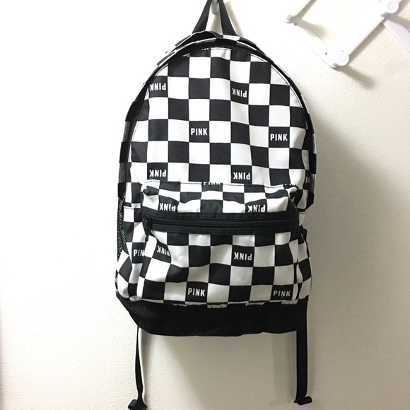 NEW Victoria’s Secret PINK Checker Backpack RARE - Picture 2 of 16